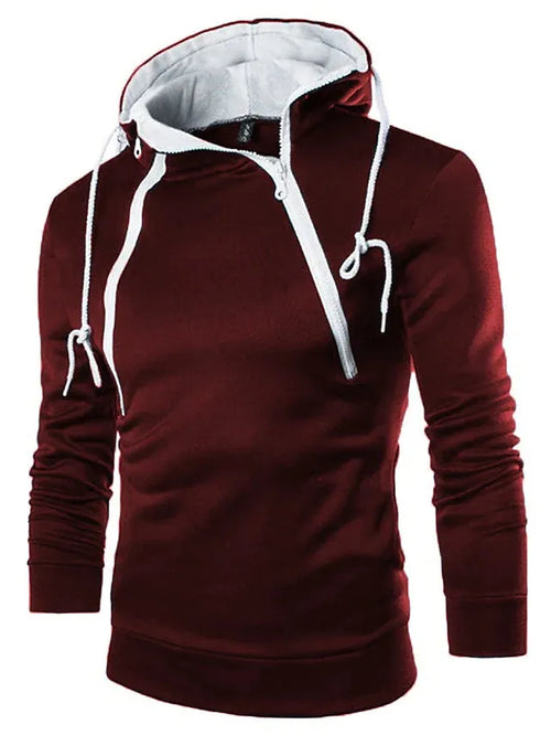 Men's Hoodies Long Sleeve Sweatshirts for Men Zipper Hooded Pullover