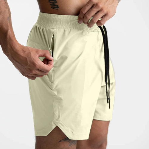 Shorts Single Woven Quick Dry Shorts Solid Color Running Fitness