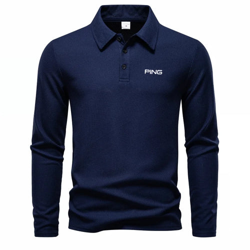 Brand fashion long sleeved polo shirt with letter print 2025 autumn