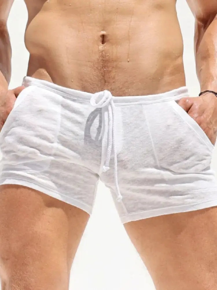 Men's Lightweight Bamboo Knit Home Shorts Summer Comfortable Lounge