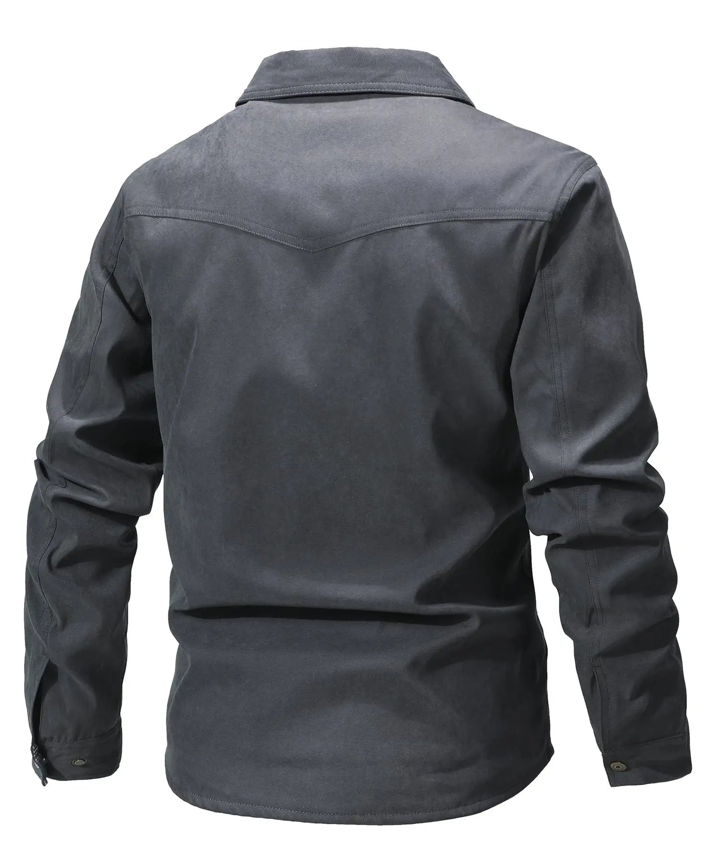 Men's Jackets Spring Flannel Lined Shirt Coat Shacket Casual Snap