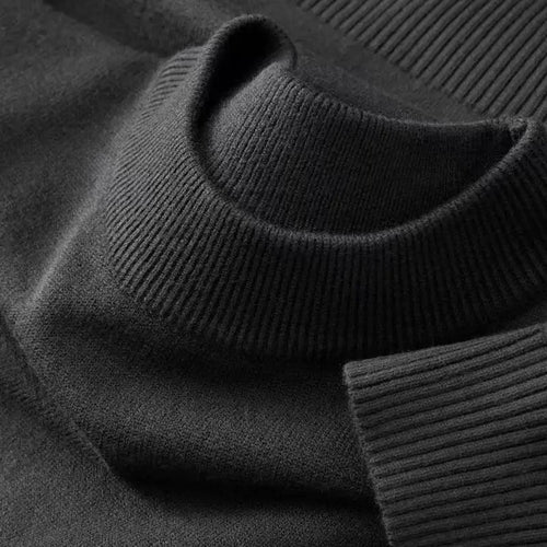 Autumn New Men's Casual Mock Turtleneck Sweater Long Sleeved Warm