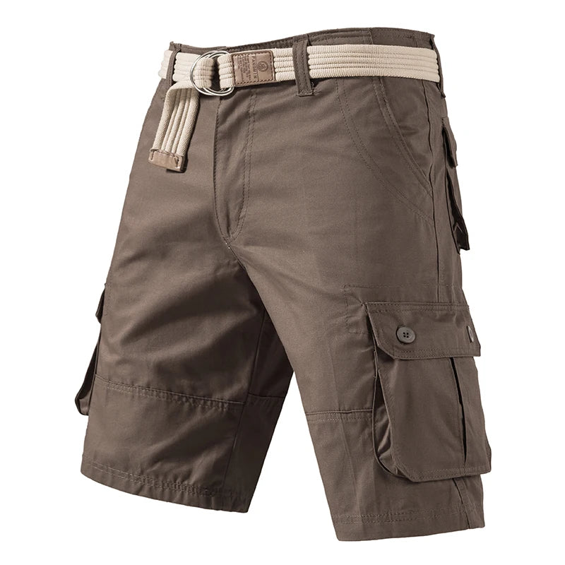 Cargo Knee Shorts Men Sports Casual Bermuda Shorts Plus Size Cotton