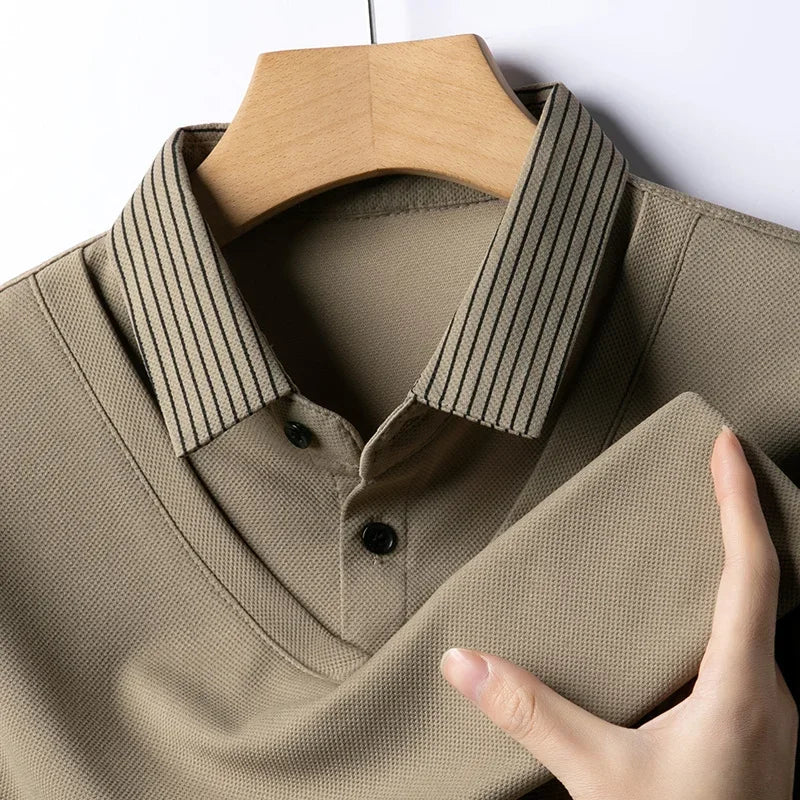2025 New Men's Casual and Fashionable Long Sleeved Solid Color Fake