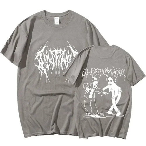 Men Women Print T-shirt Fashion Hip Hop Metal Gothic Rock T Shirt