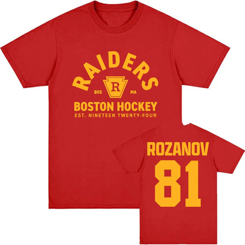 2026 New Rozanov 81 Boston Raiders 100%cotton men's shirt Graphics