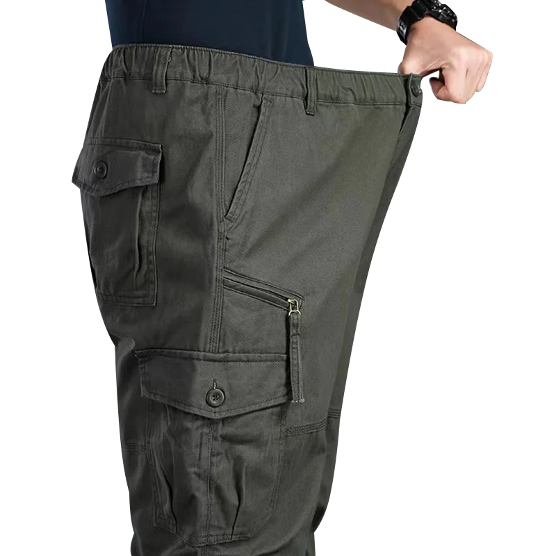 High Quality Men's Tactical Pants Elastic Waist Cargo Large Size
