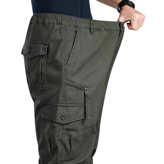 High Quality Men's Tactical Pants Elastic Waist Cargo Large Size