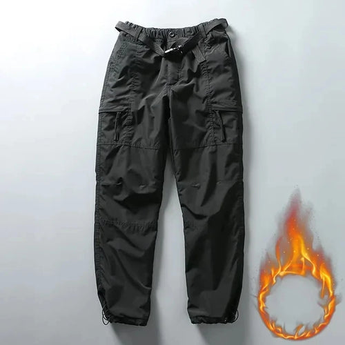 Tooling Pants Thick Waterproof Fleece Cargo Pants Men Women Winter