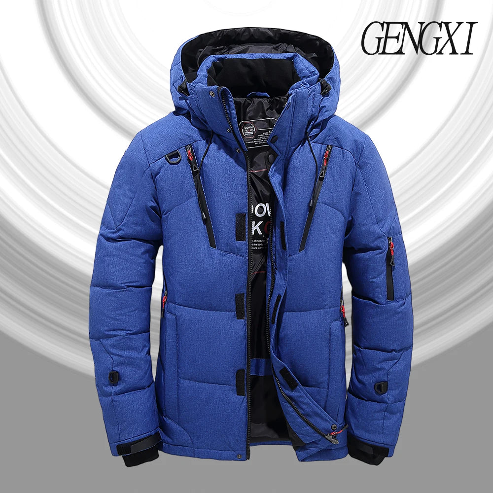 Men's Outdoor Lightweight Warm Detachable Collar Down Jacket Winter