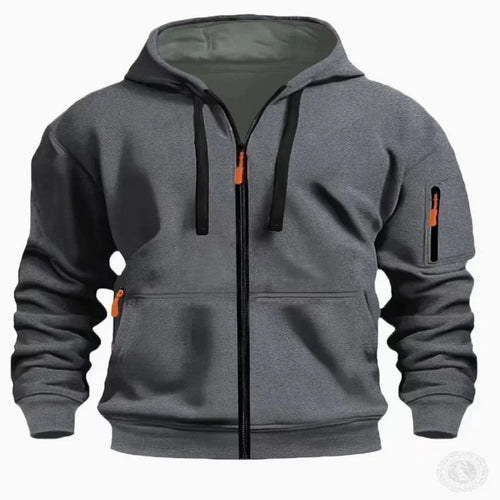 Casual top men's 2024 autumn and winter sportswear solid color men's
