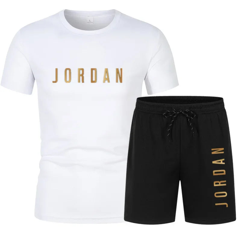 Summer Fashion Trendy Casual Sports Two Piece Set Youth Men's Short