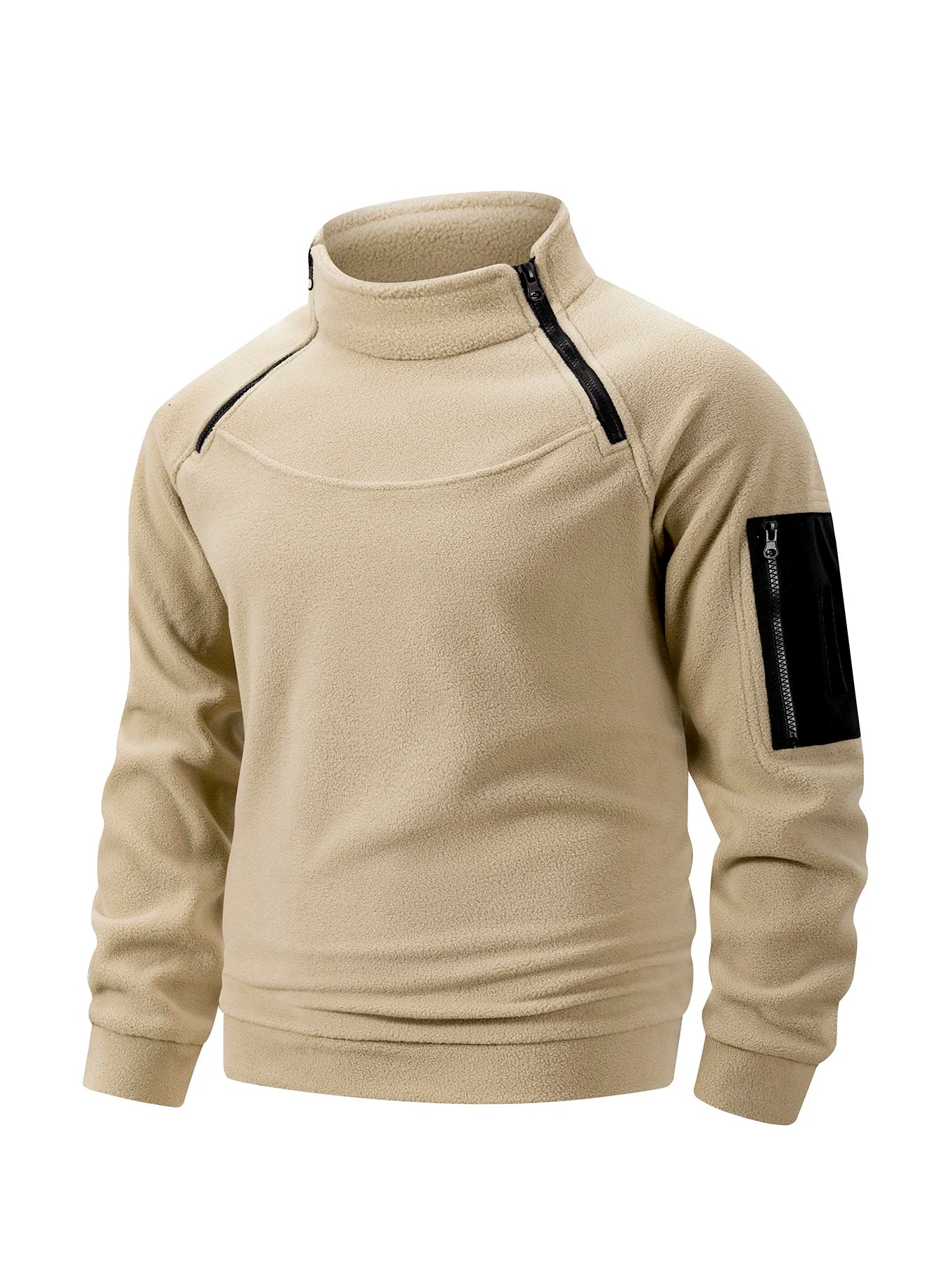 2025 Men's Polar Fleece Outdoor Warm Breathable Tactical Zipper