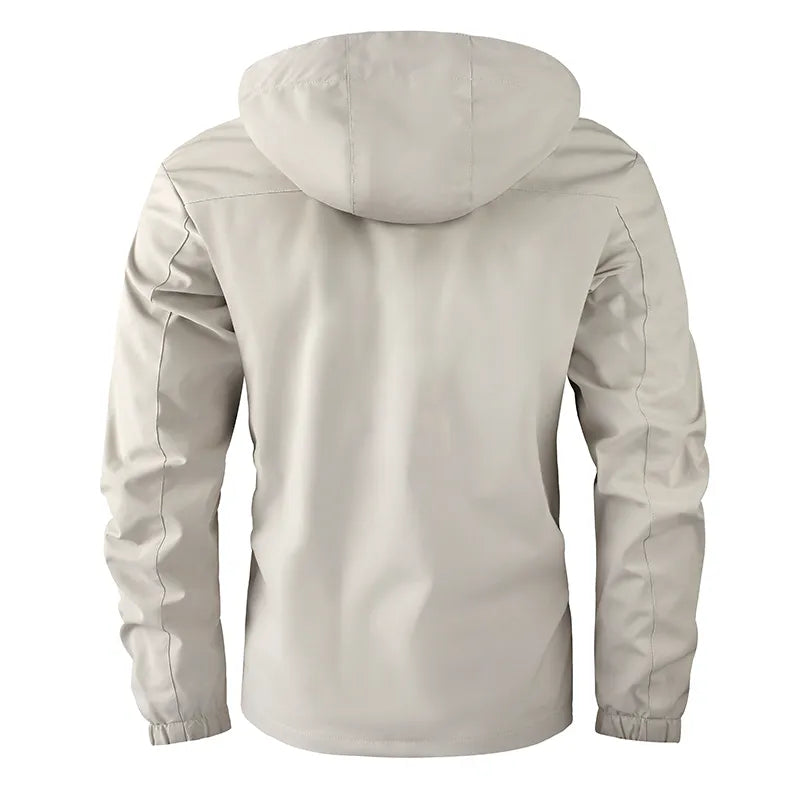 Fashion Men's Casual Windbreaker Jackets Hooded Jacket Man Waterproof