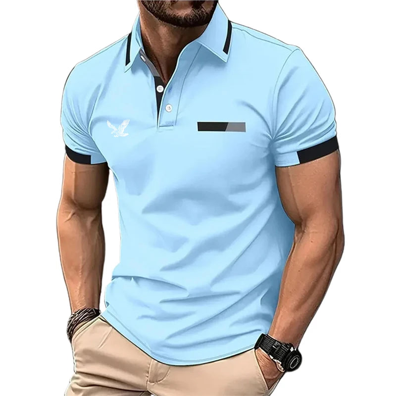 Men's Golf Shirt Golf Polo Work Casual Lapel Short Sleeve Basic Modern