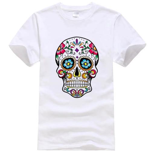 Men's T-shirt High Quality 100% Cotton Street Style Loose Cool Skull