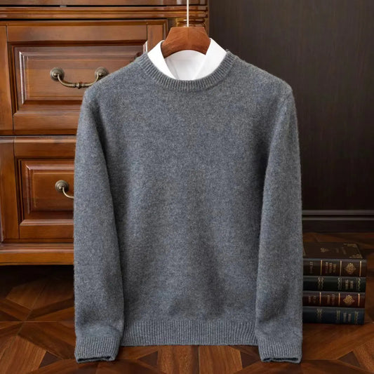 2025 Cashmere Sweater O-neck Pullovers Men's Loose Oversized M-3XL