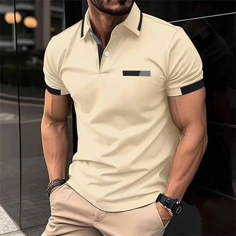 Men's fitness casual sports T-shirt, gym running sports elastic