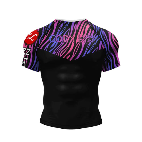 Cody Lundin Short Sleeve Pink Mens Jiu Jitsu BJJ No Gi Rash Guard