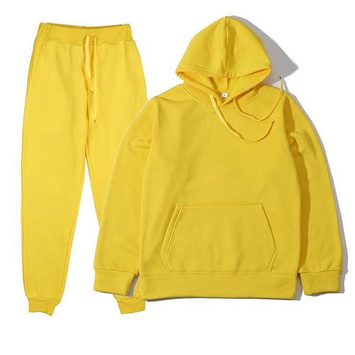 Men's Sports Suits Fashion Tracksuit Women Hoodies + Pants Two Pieces