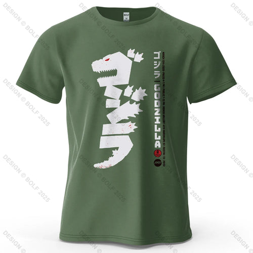 Japan Printed Men's T-Shirt 100% Cotton Oversized Harajuku Style