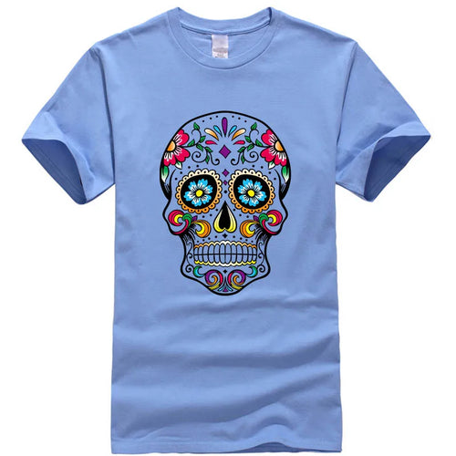 Men's T-shirt High Quality 100% Cotton Street Style Loose Cool Skull