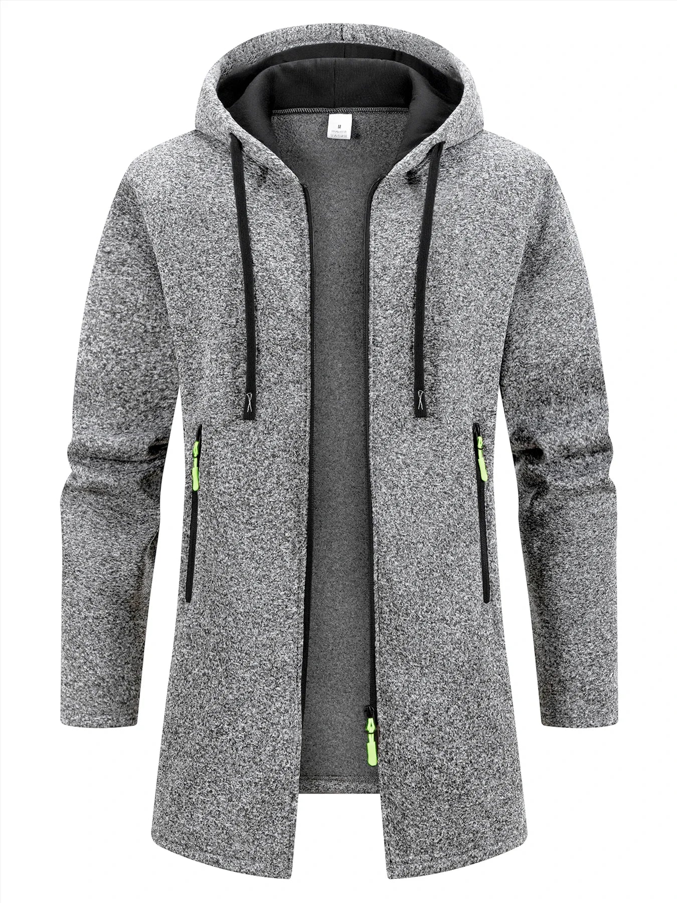 Men's Retro Zipper Jacket Mid Length Windbreaker Spring Autumn Winter