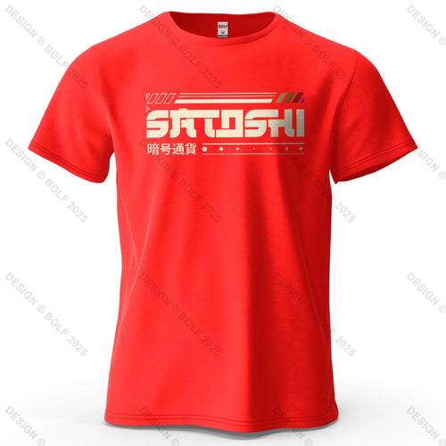 Satoshi and Crypto Printed Men's T-Shirt 100% Cotton Oversized Tech