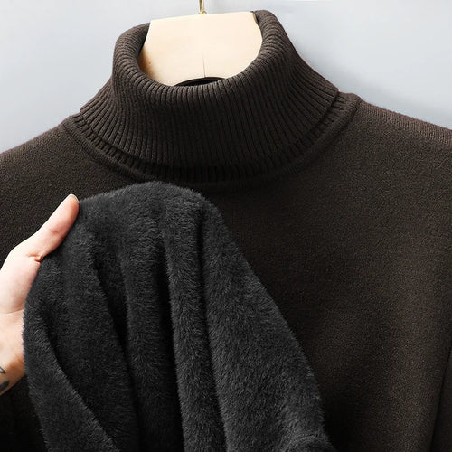 Sweatwear Mens Anti-pilling High Quality Knitted Turtleneck Sweater