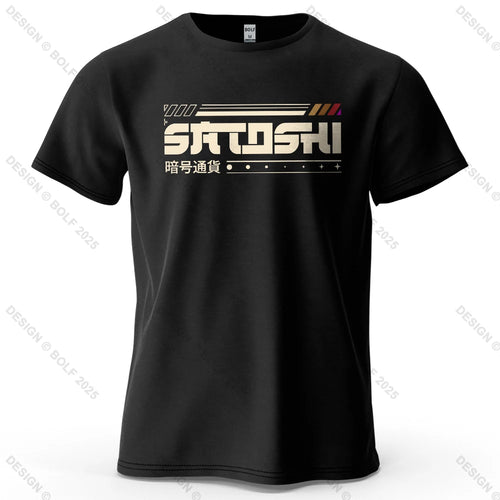 Satoshi and Crypto Printed Men's T-Shirt 100% Cotton Oversized Tech
