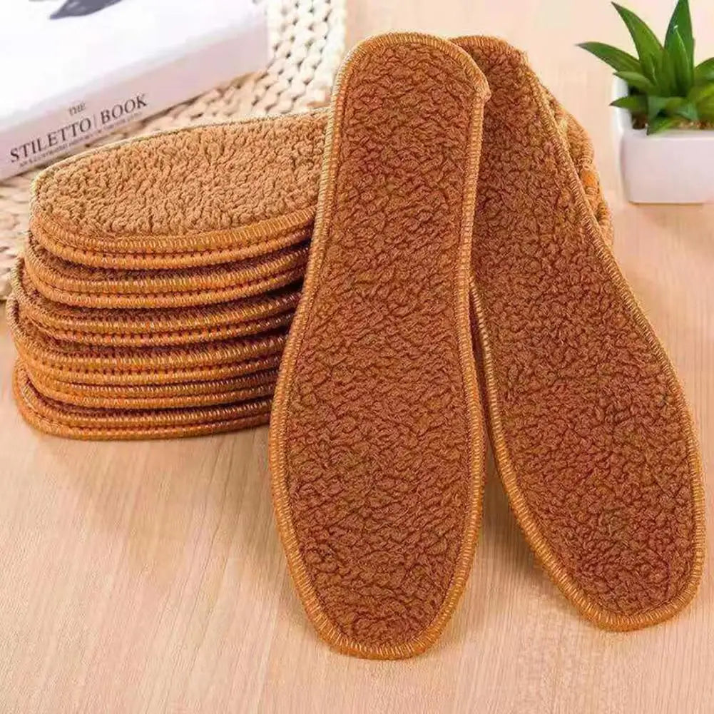 Shoe Insoles Faux Wool Soft Sweat-absorbing Women Men Keep Warm Shoe