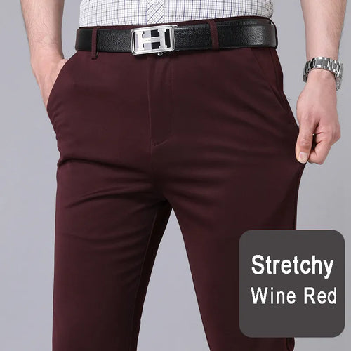 Male Smart Casual Pants Stretchy Sports Men's Fast Dry Trousers Spring