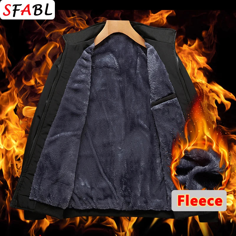 Thick Warm Autumn Winter Jackets for Men Business Office Dress Coat