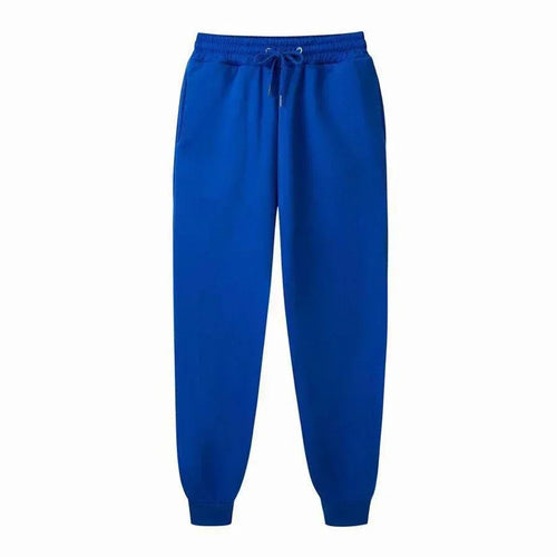 Men's Casual Sweatpants Fleece Sports Pants Unisex Fashion Solid Loose