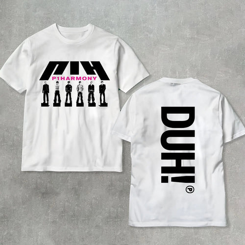 Summer Men P1Harmony 2025 DUH Same T-shirt Kpop Print Summer Short