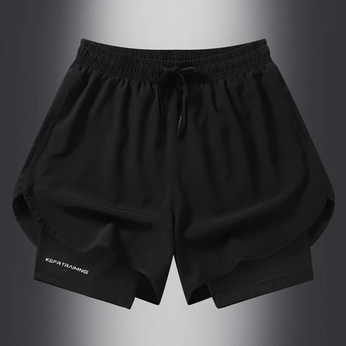Fake two pieces of summer sports shorts, men's and women's quick