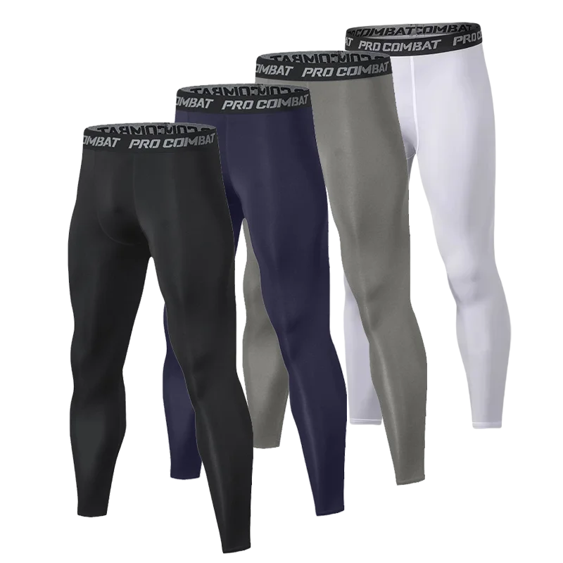 New Men's Tight Sports Pants Slim Pants Autumn And Winter Thermal