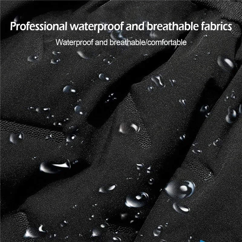 Winter Men Plush Thick Fleece Waterproof Sweatpant Windproof Casual