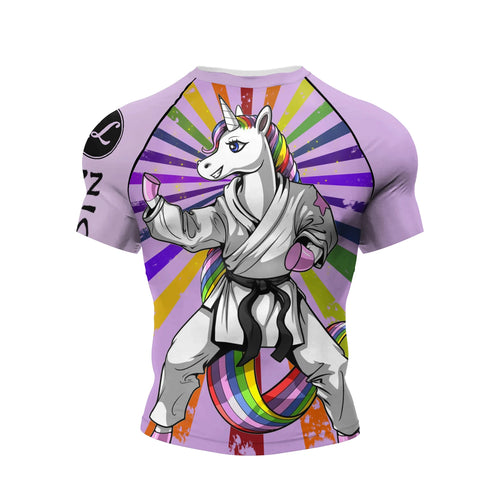 Cody Lundin Short Sleeve Pink Mens Jiu Jitsu BJJ No Gi Rash Guard