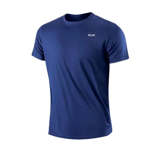 Summer Ice Silk Short Sleeve T-Shirt Men New Quick Dry Breathable Air