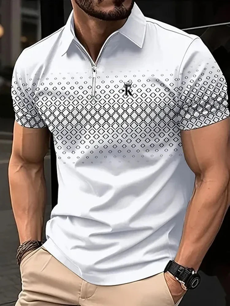Business Men's Golf Polo Short Sleeve Polo Shirt Outdoor Casual Daily
