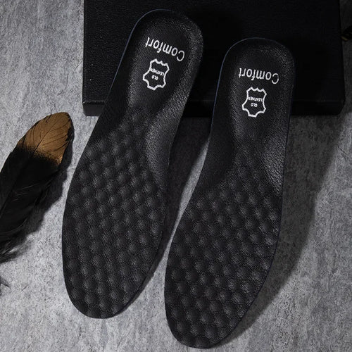 1Pair Leather Shoe Insoles for Feet Arch Support Orthopedic Insole