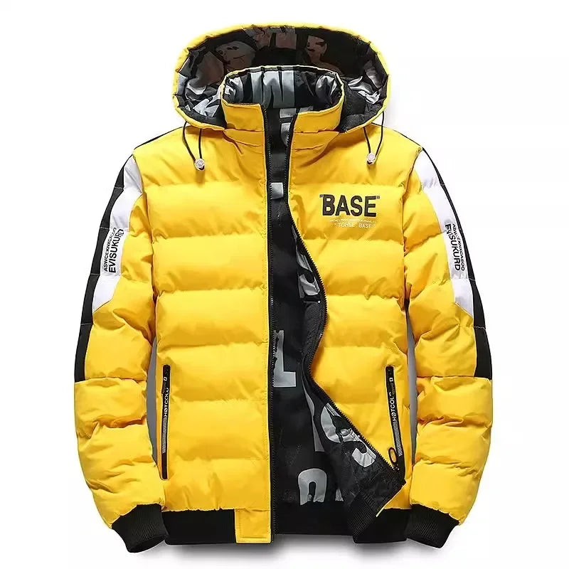 Men Autumn Winter Cotton Jacket Warm Comfortable Padded Thickened Down