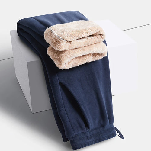 YJKVUR Unisex 2026 Winter New Oversize Pants Men Women Warm Fleece