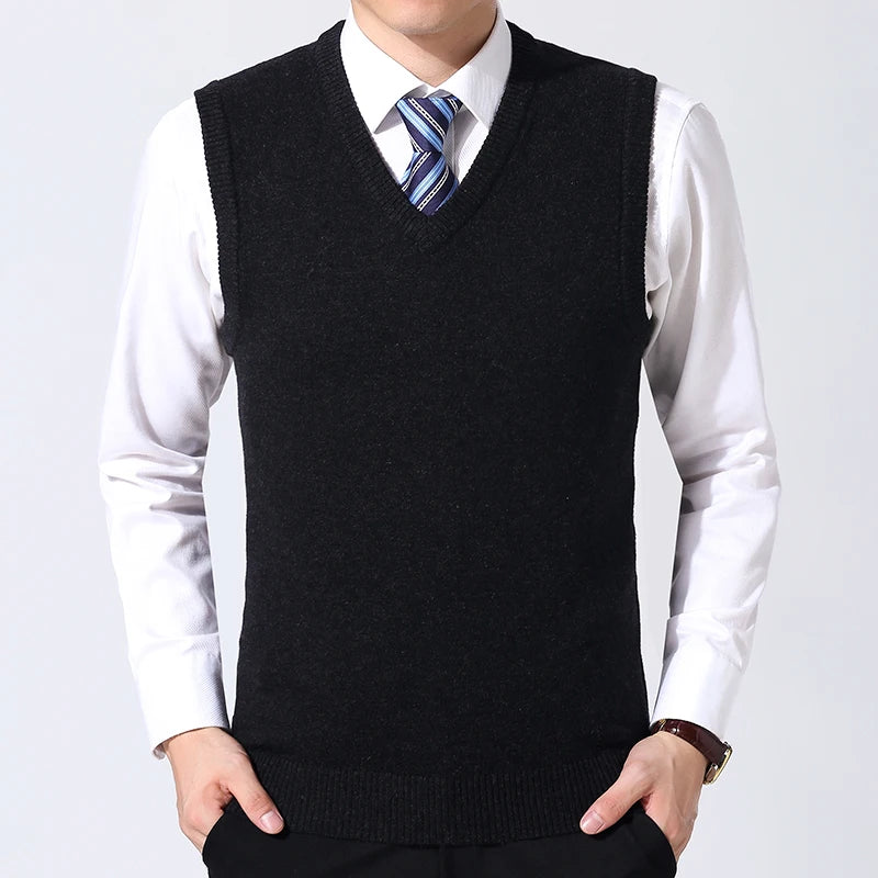 Men's Casual Sweater Vest Warm Comfortable Autumn Winter Fashion