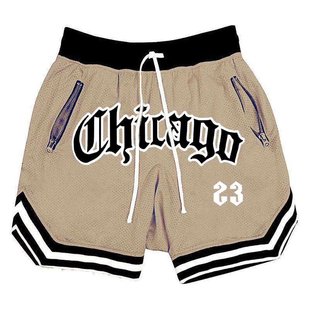 Summer New Men's Sports Fitness Shorts Men Basketball Game Training
