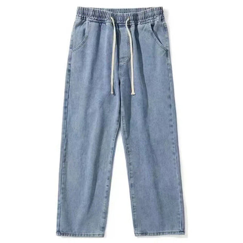 Boyfriend Vintage Fashion Straight Casual Loose Denim Cargo Pants Men