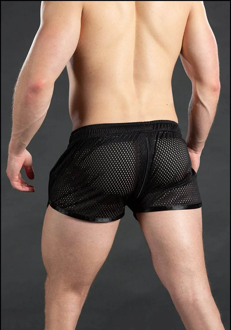 Men's sweatpants hole dry breathable sexy beach outdoor casual