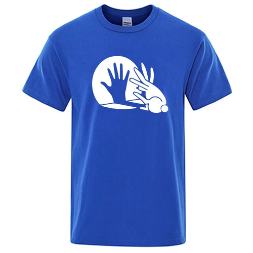 Men's High Quality T-shirt 100% Cotton Funny Shadow Puppet Design