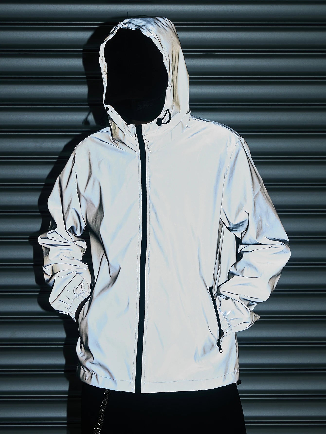 Night Reflective Clothes Spring New Men's Hooded Jacket Outdoor Run